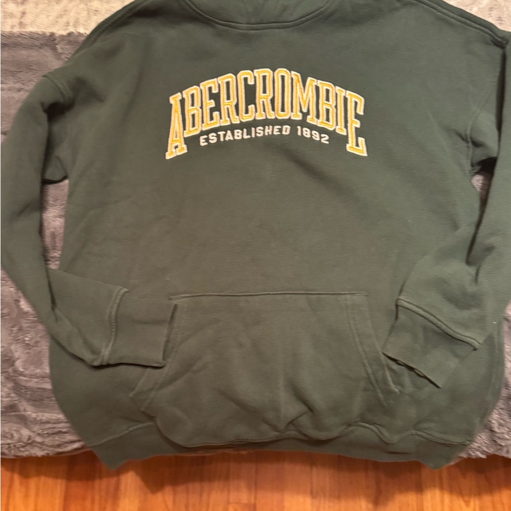 Abercrombie Kids Forest Green Sweatshirt with Yellow Print